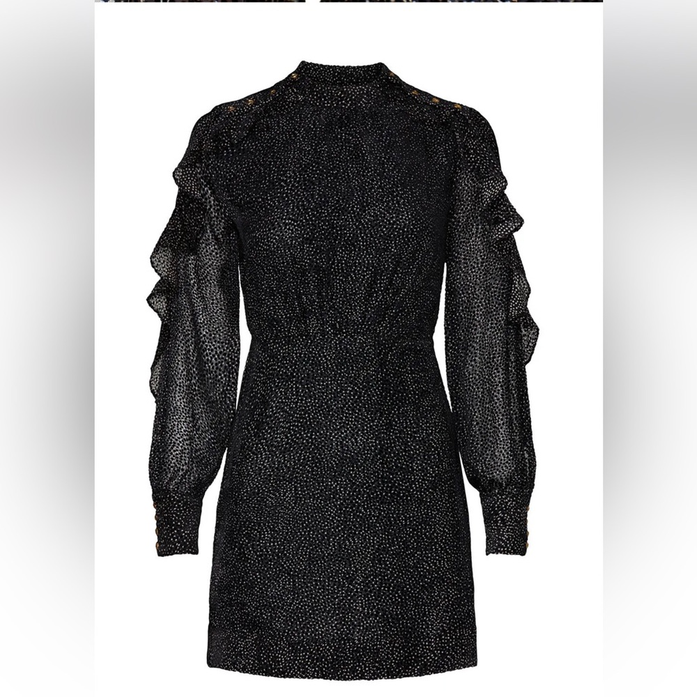 Pinko black printed mini dress